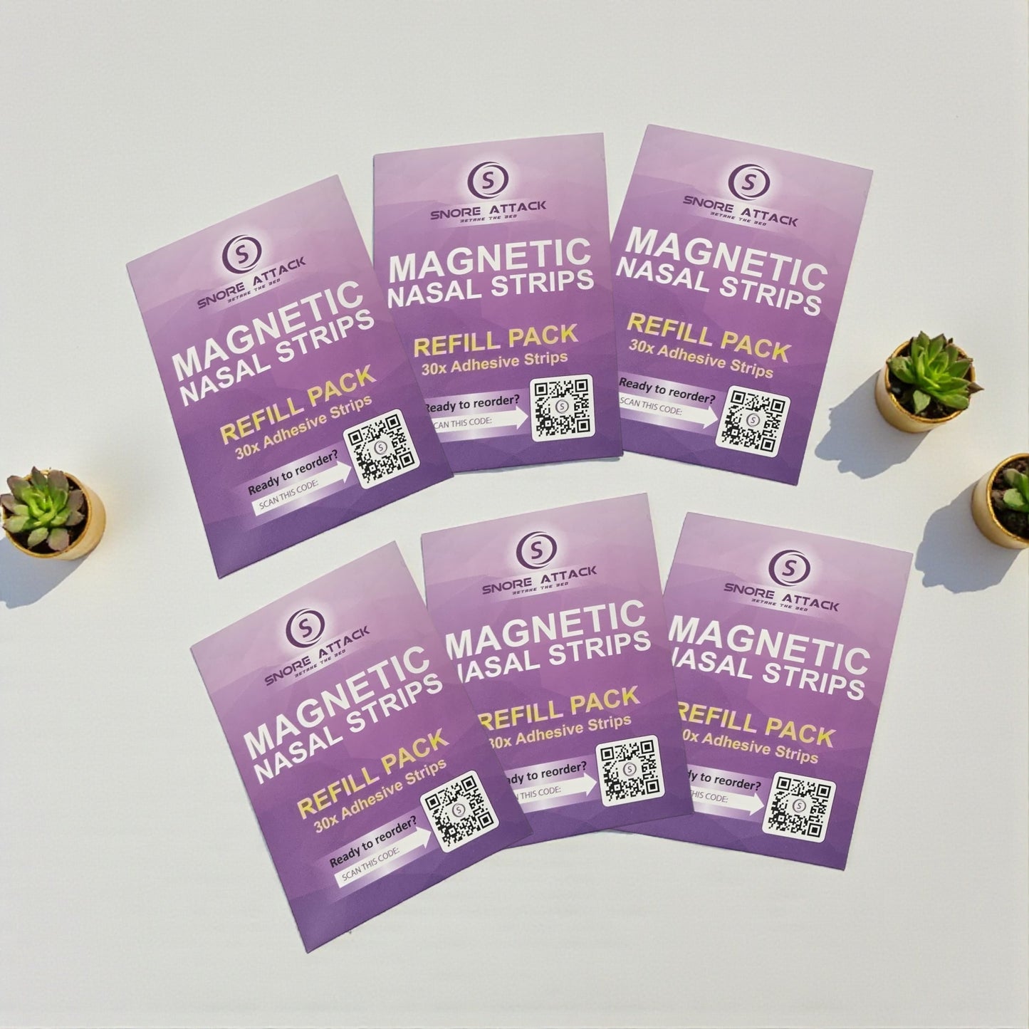 Snore Attack Magnetic Nasal Strips - Refill Pack