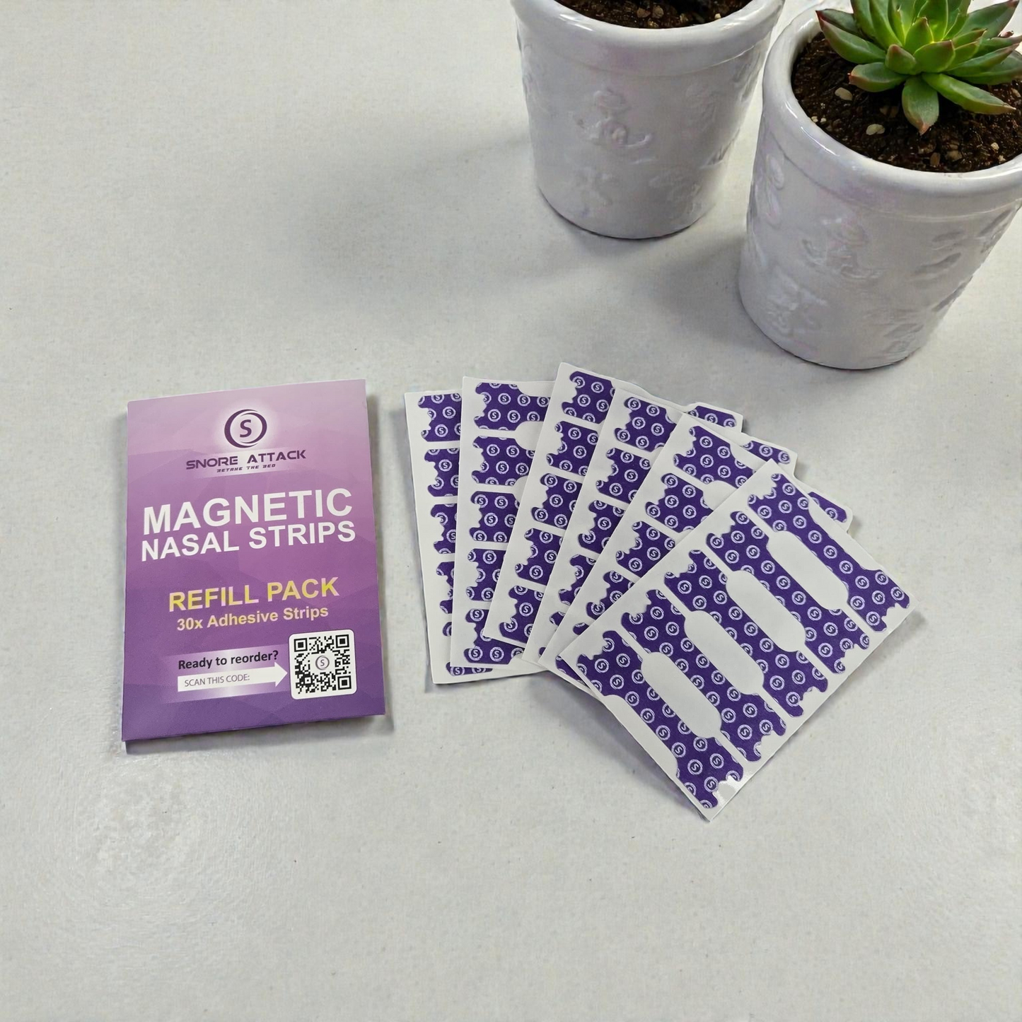 Snore Attack Magnetic Nasal Strips - Refill Pack